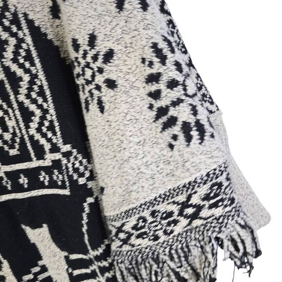 Elephant Knit Grey Poncho Sweater - Picture 3 of 10